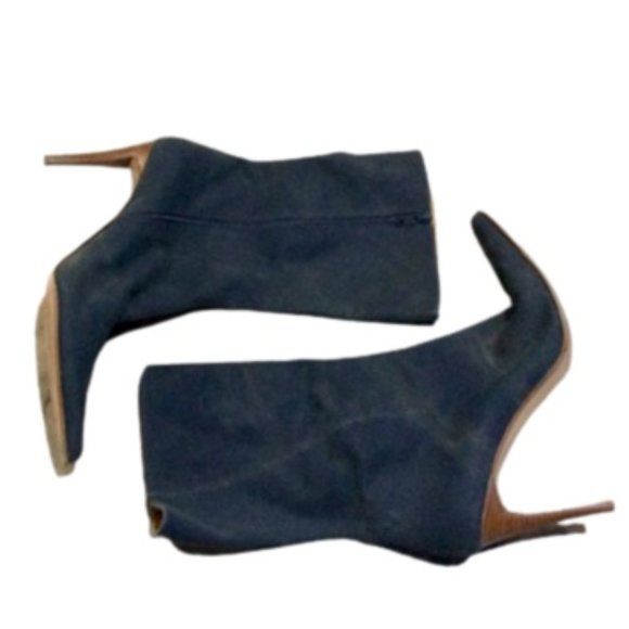 Kenneth Cole Denim Heeled Calf Boots 9 1/2M - Picture 2 of 2